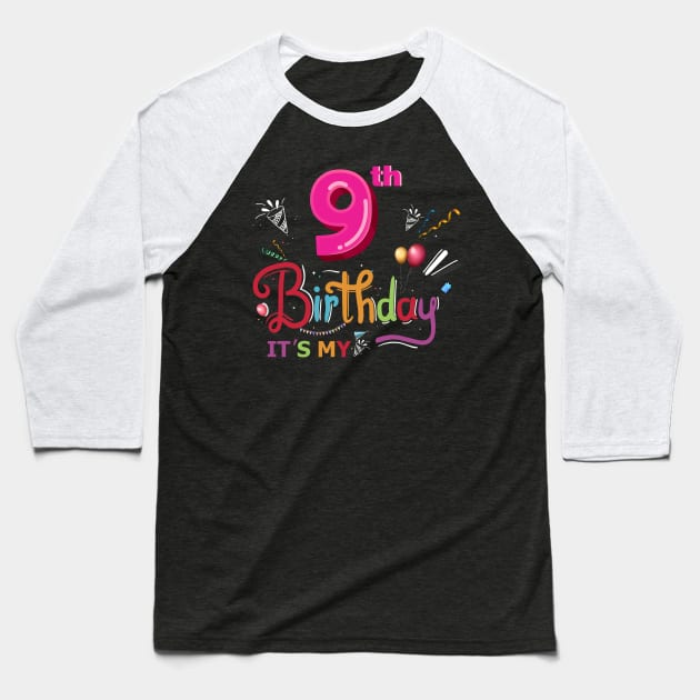 birthday shirt 6 yers girl or boy shirt 9 yers girl or boy Baseball T-Shirt by samirysf